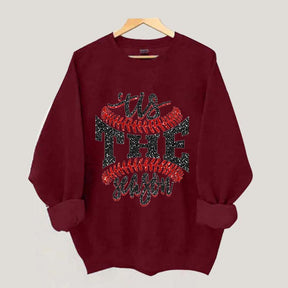 Tis The Season Baseball Sports Game Day Sweatshirt