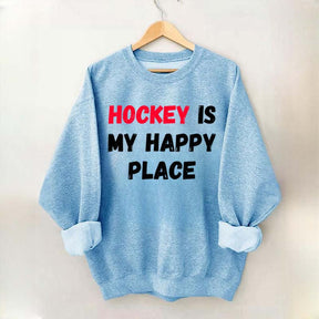 Hockey Is My Happy Place Sweatshirt