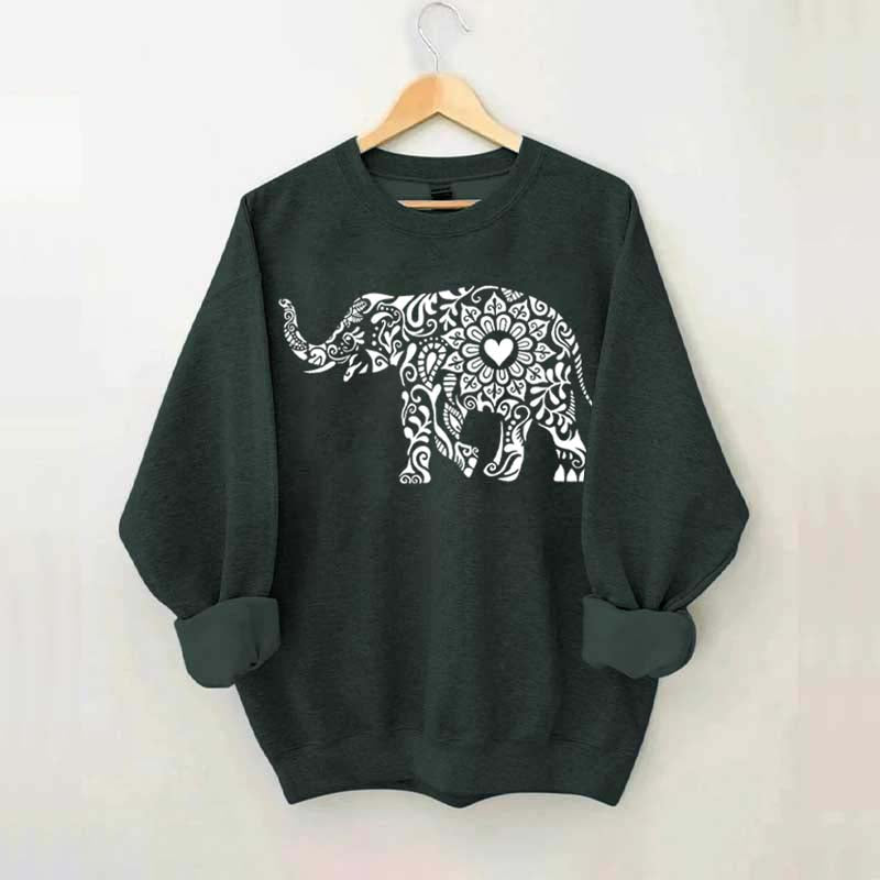 Elephant Floral Sweatshirt