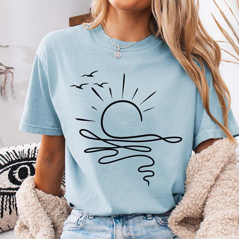 Boho Summer Sun Ocean T-Shirt