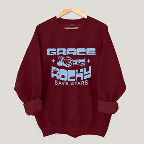 Grace Rocky Save Stars Book Lover Style Sweatshirt