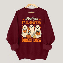 Are You Fall O Ween Directions Halloween Sweatshirt