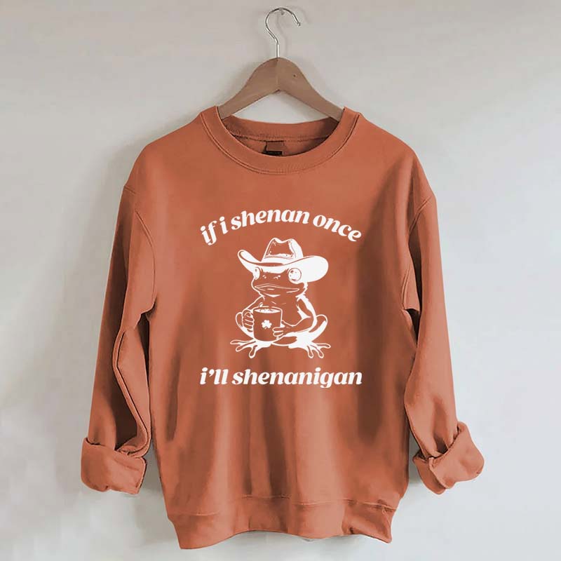 Frog If I Shenan Once I'll Shenanigan Funny Shenanigans Sweatshirt