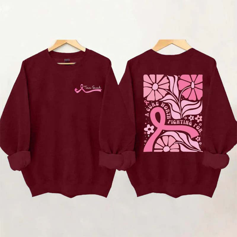 Personalized Breast Cancer Support Sweatshirt