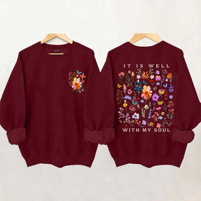 It is Well With My Soul Bible Verse Art Sweatshirt