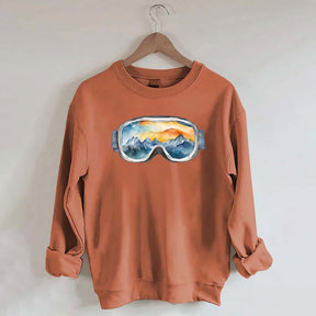 Ski Goggles Watercolor Sweatshirt
