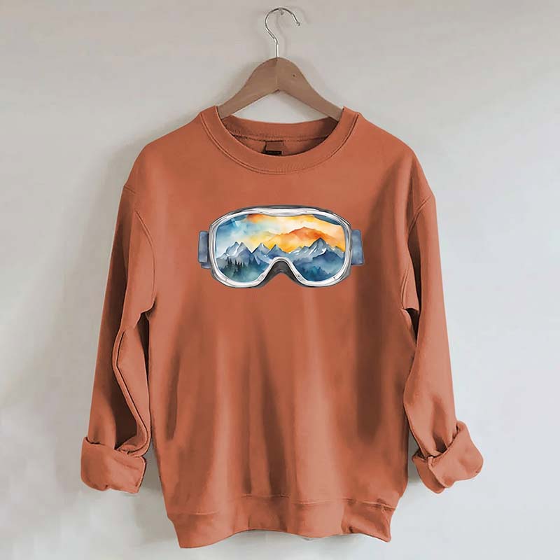 Ski Goggles Watercolor Sweatshirt