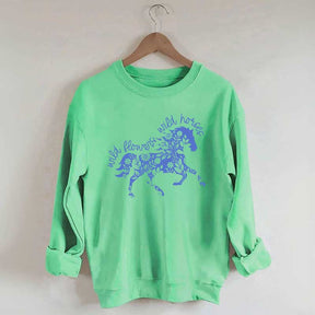 Wild Horses Graphic Vintage Western Country Sweatshirt