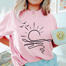 Boho Summer Sun Ocean T-Shirt