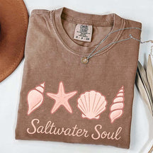 Seashell Graphic Comfort Colors Beach T-Shirt