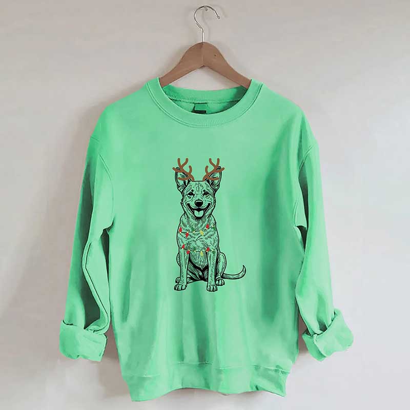 Heeler Australian Cattle Dog Christmas Sweatshirt