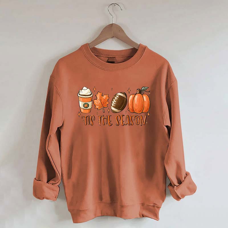 Tis The Season Coffee Football Sweatshirt