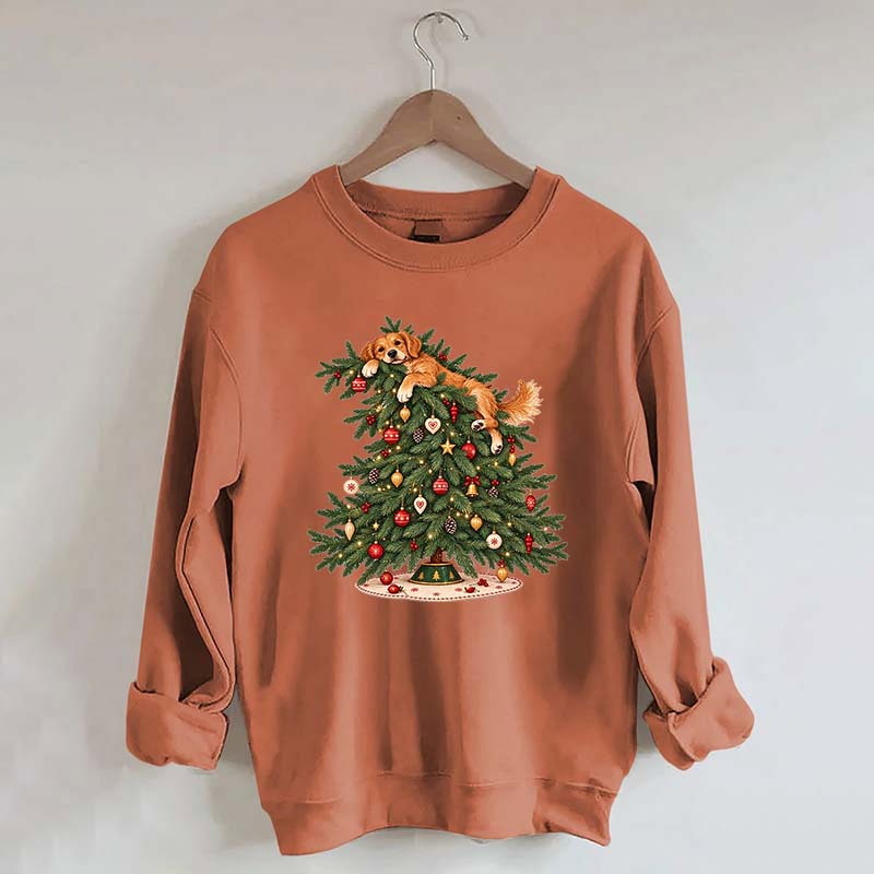 Christmas Tree Dogs Cute Sweatshirt