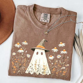 Retro Halloween Fall Aesthetic Daisy Flower T-Shirt
