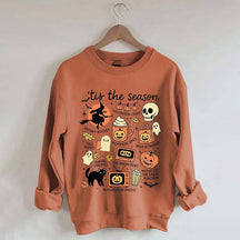 Vintage Women's Pumpkin Witch Graphic Sweatshirt
