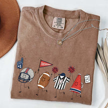 Team Matching Football Doodle T-Shirt