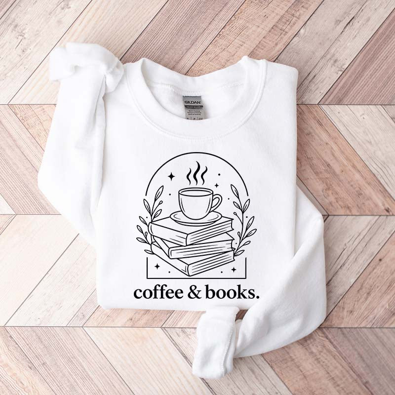 Cute Coffee & Books Club Sweatshirt