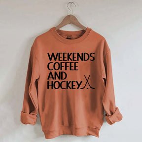 Weekends Coffee And Hockey Lovers Sweatshirt