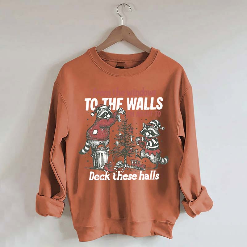 Humorous Holiday Funny Raccoon Christmas Sweatshirt