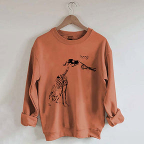 Dog Skeleton Boop Halloween Sweatshirt