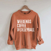 Weekends Coffee Volleyball Cute Sweatshirt