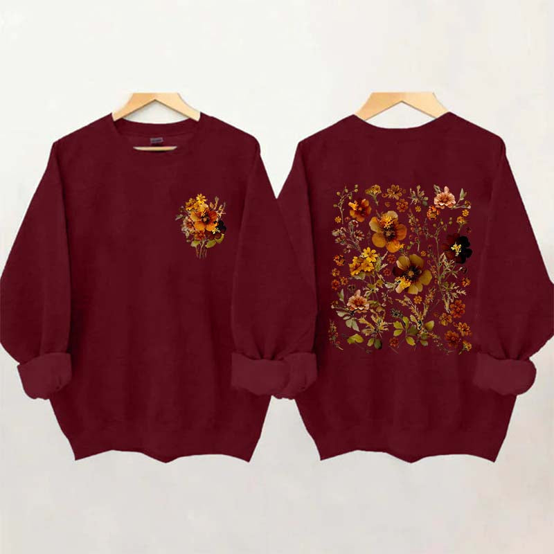 Autumn Cottagecore Autumn Floral Sweatshirt
