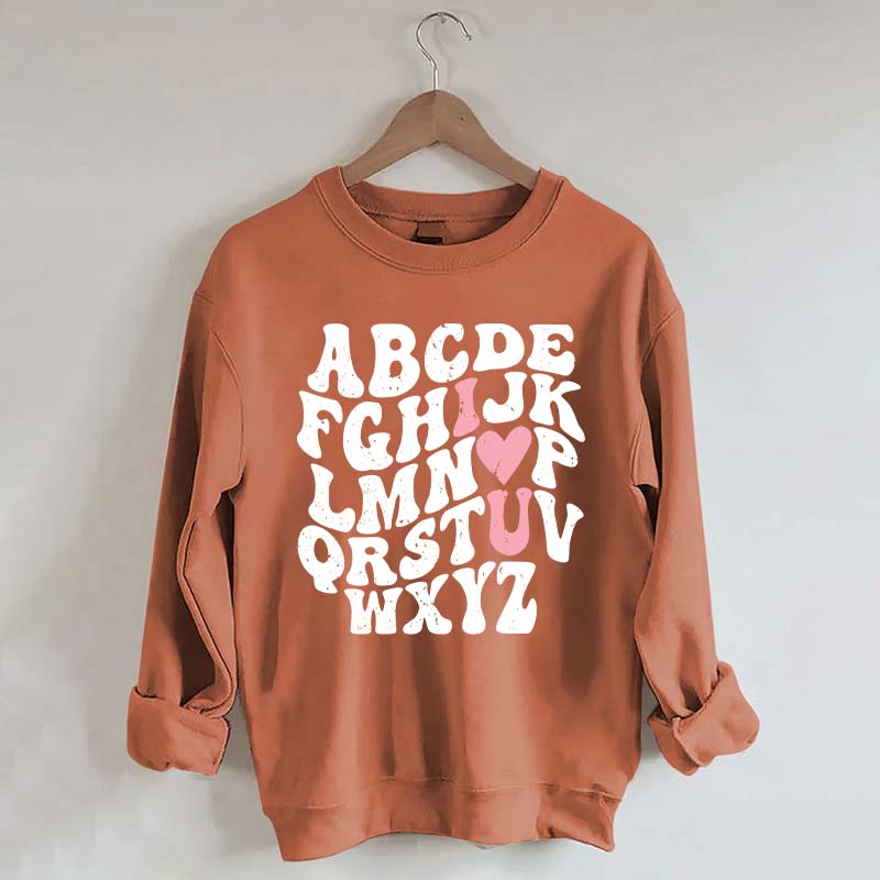 ABCs I Love You Valentines Sweatshirt