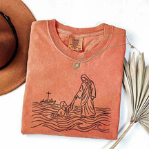 Jesus Walking on Water Comfort T-Shirt