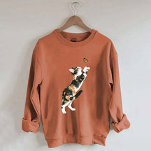 Cute Cat and Butterfly Sweatshirt