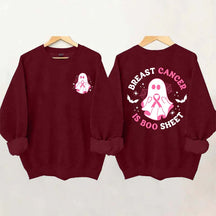 Ghost Ribbon Breast Cancer Is Boo Sheet Sweatshirt