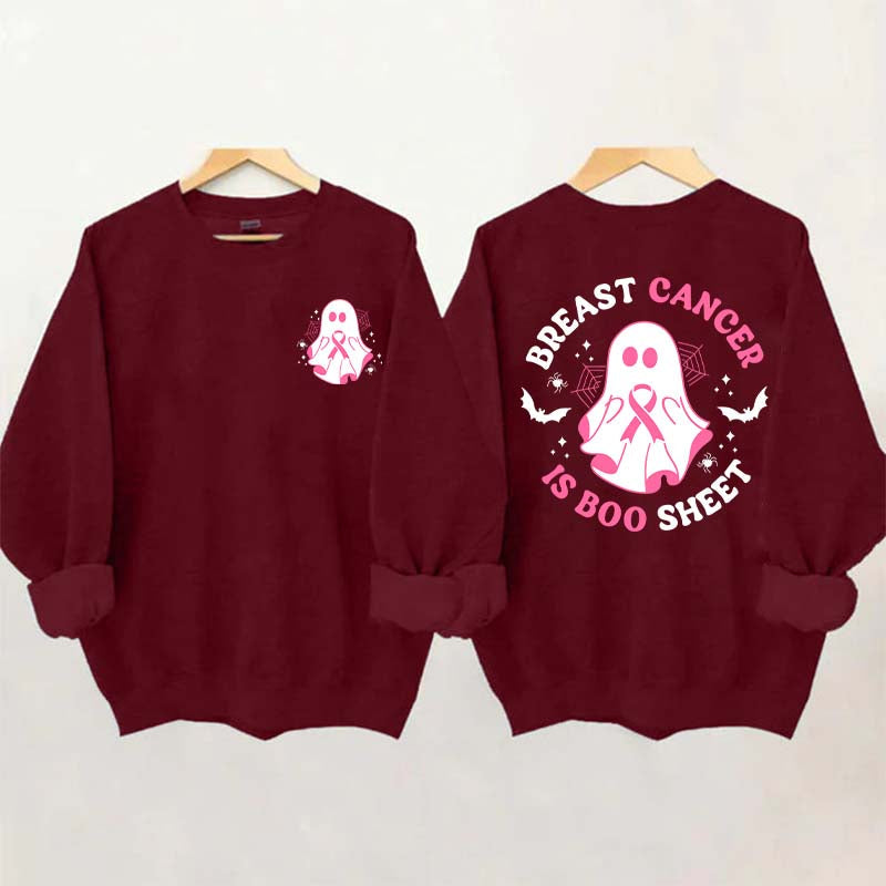 Ghost Ribbon Breast Cancer Is Boo Sheet Sweatshirt