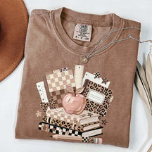 Checkered Leopard Teacher T-Shirt