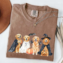 Halloween Golden Retriever Bat T-Shirt