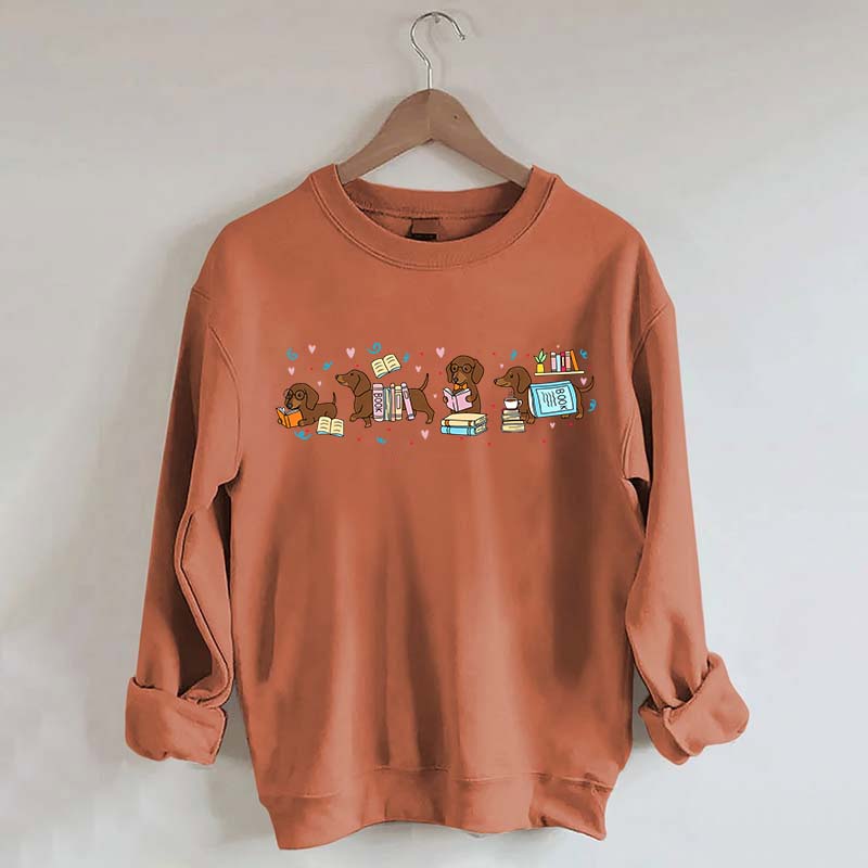 Dachshund Book Lover Sweatshirt