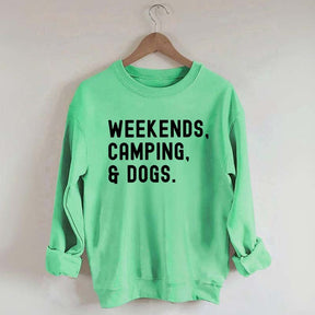 Weekends Camping & Dogs Sweatshirt