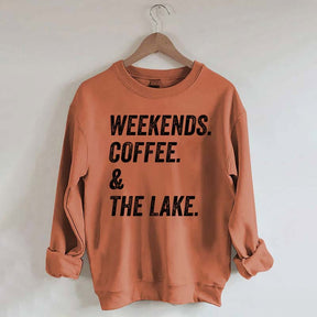 Funny Weekends Coffee and the Lake Sweatshirt