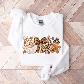 Leopard Christmas Comfort Colors Santa Sweatshirt