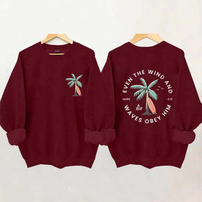 Beachy Backprint Bible Verse Sweatshirt