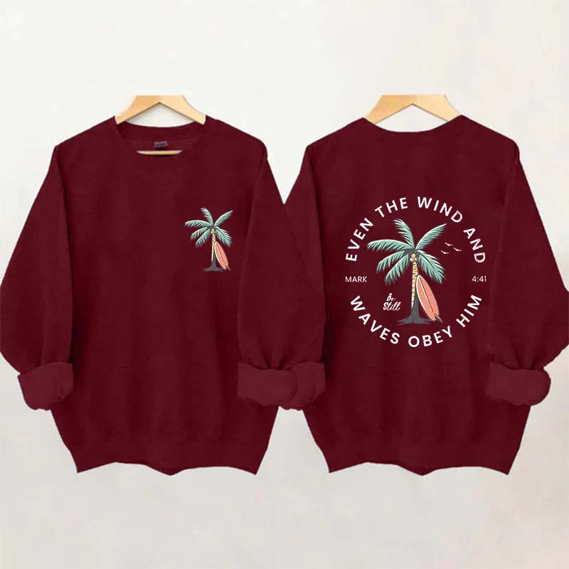 Beachy Backprint Bible Verse Sweatshirt