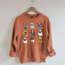 Pug Halloween Spooky Dogs Lover Sweatshirt