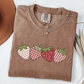 Vintage Strawberry Printed T-Shirt