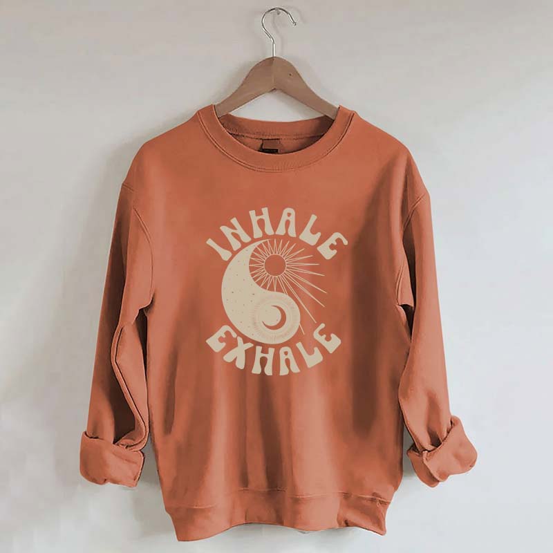 Ying Yang Yoga Just Breathe Sweatshirt
