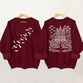 Haunted House Comfort Colors Halloween Sweatshirt