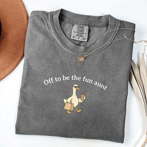Off To Be The Fun Aunt Goose Pregnancy T-Shirt