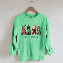 Funny Meowy Christmas Sweatshirt