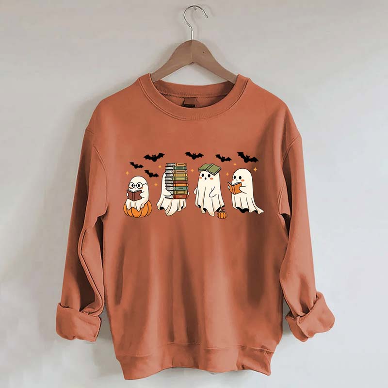 Reading Ghosts Halloween Lover Sweatshirt