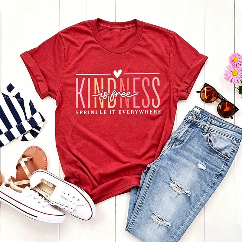 Cute Kindness Is Free Simple T-Shirt