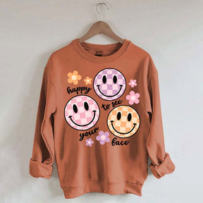 Comfort Colors Happy To See Your Face Sweatshirt