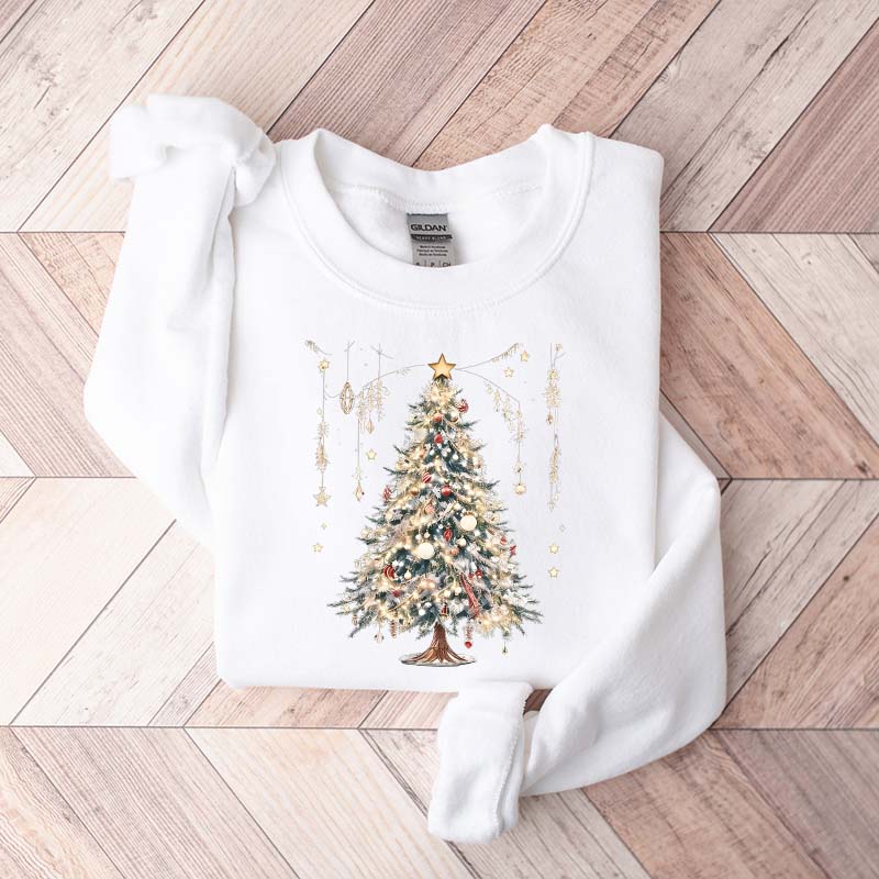 Cute Christmas Tree Vintage Sweatshirt