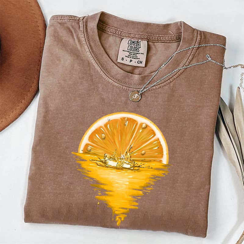 Orange Sunset Fruit Lover T-Shirt